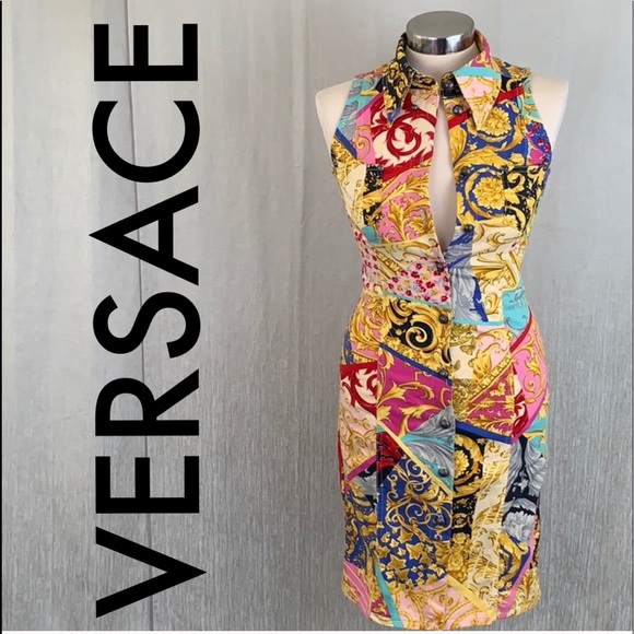 Versace Jeans Collection Dresses & Skirts - 👑VERSACE JEANS COUTURE STRETCH DENIM DRESS 💯AUTH